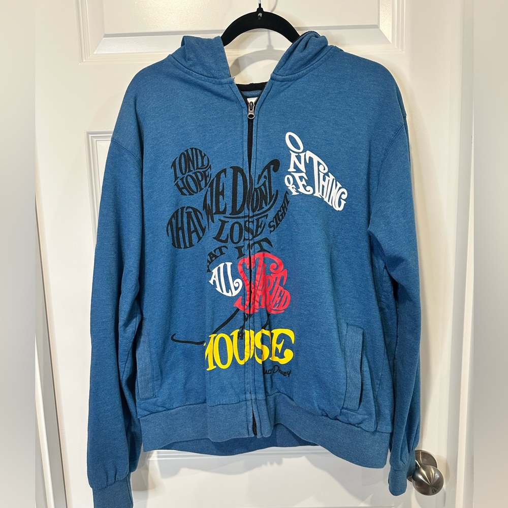 Disney It All Started with a Mouse Hoodie - EUC